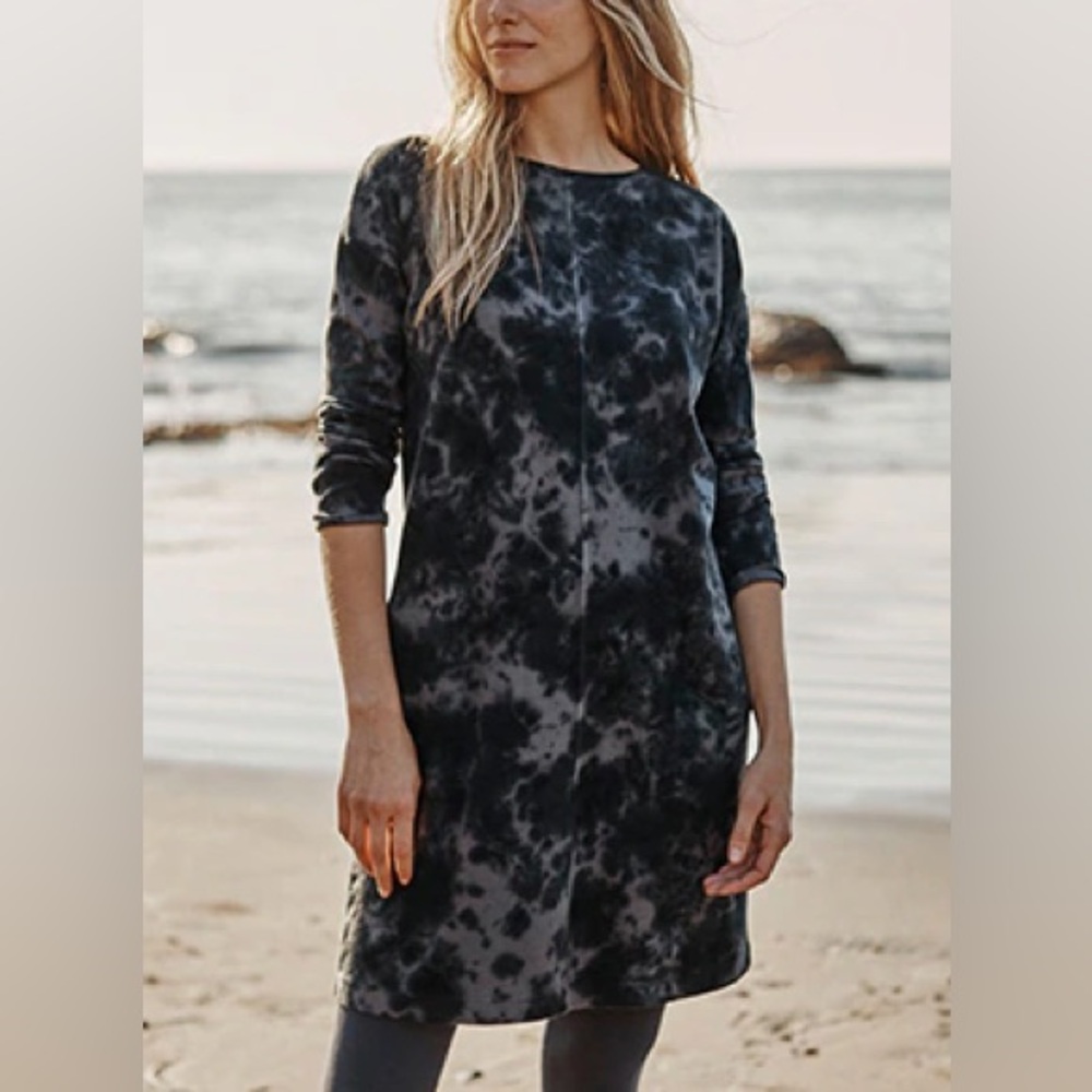 J. Jill PureJill Elegant Black Tie-Dye Dress